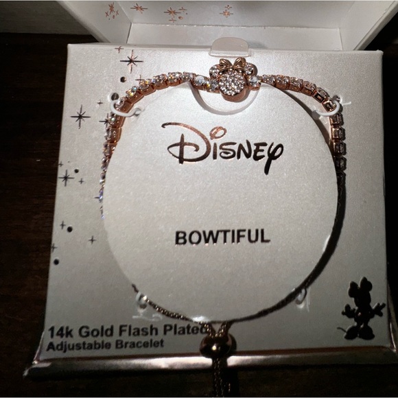 Disney's Minnie 14k Rose Gold FlashPlated bracelet - New - Picture 3 of 8